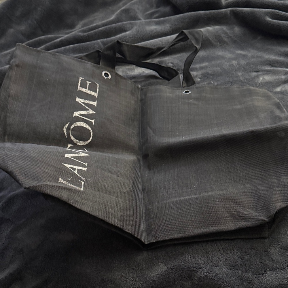 Lancome Black Vintage Mesh Tote Bag